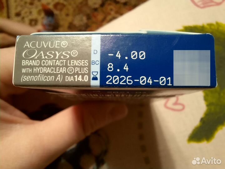 Линзы acuvue oasys -4.0