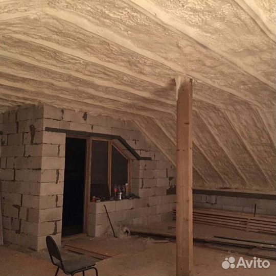 Утепление пенополиуретаном потолка дома