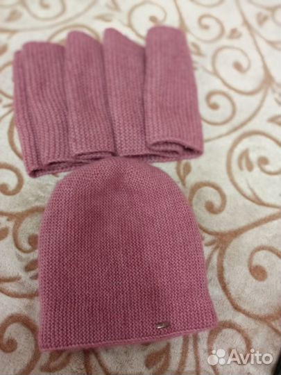 Комплект шапка и снуд зимний