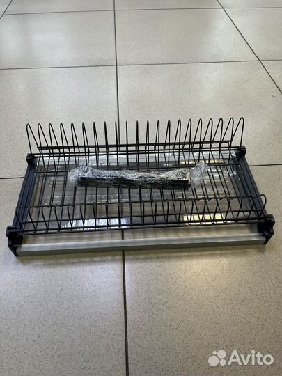 Сушилка для посуды цвет черный, графит, хром