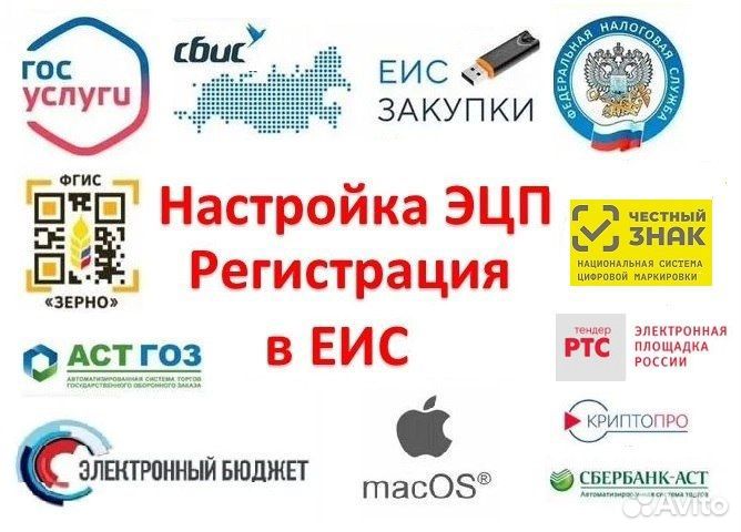 Настройка эцп, Криптопро, Регистрация в еис