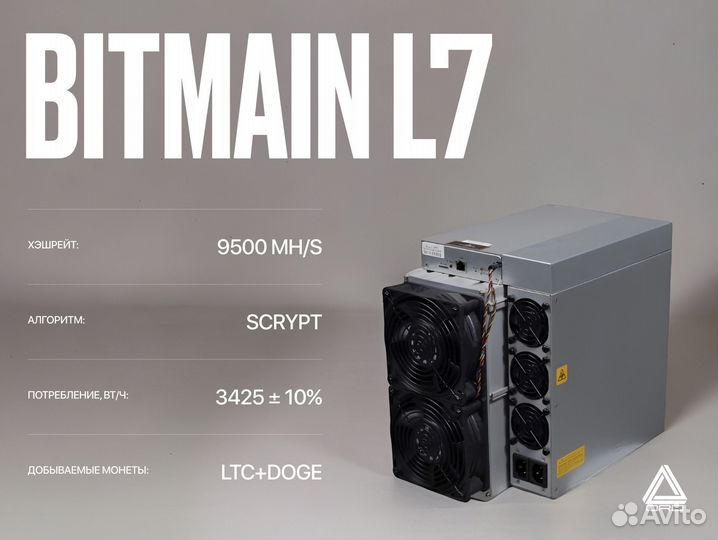 Asic майнер Bitmain Antminer L7