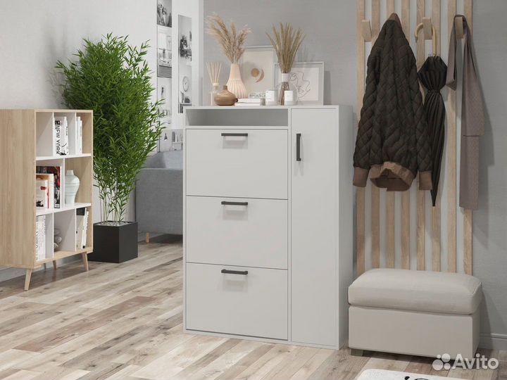 Обувница в прихожую белая