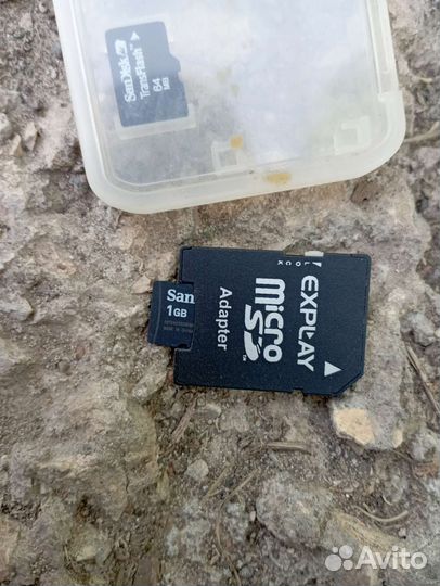 Карта памяти MicroSD 64mb и в адаптере 1gb