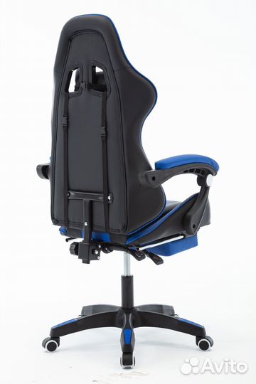 Игровое кресло черно-синее без подставки
