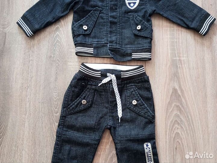 Джинсовый кастюм на мальчика 86р