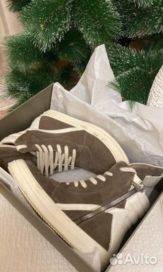 Rick owens geobasket suede dust