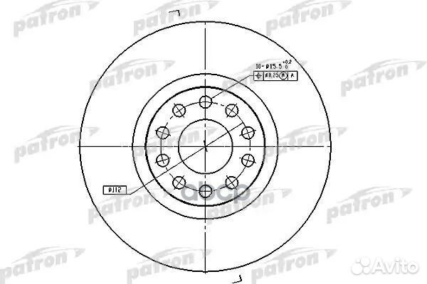 Диск тормозной** PBD7728 patron