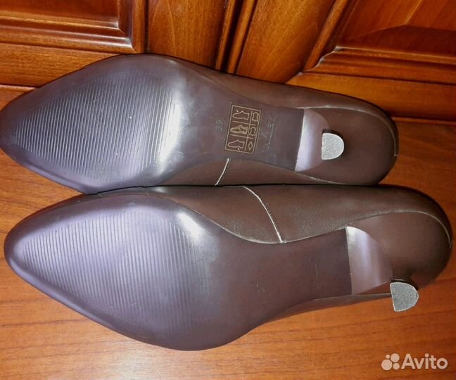 Новые туфли кожа т.коричневые