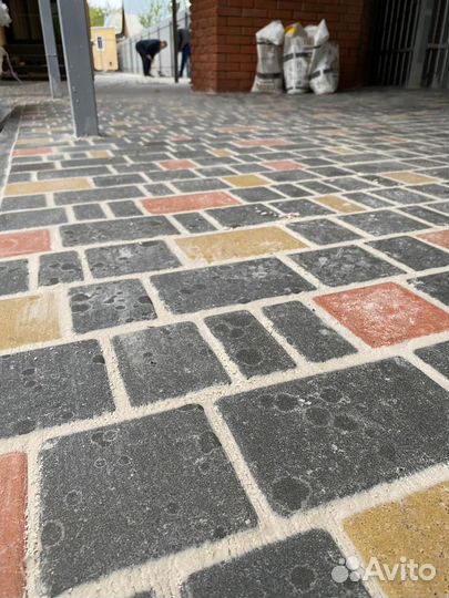 Укладка тротуарной плитки, Брусчатки, бордюра