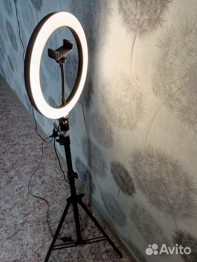 Кольцевая лампа 26 см со штативом