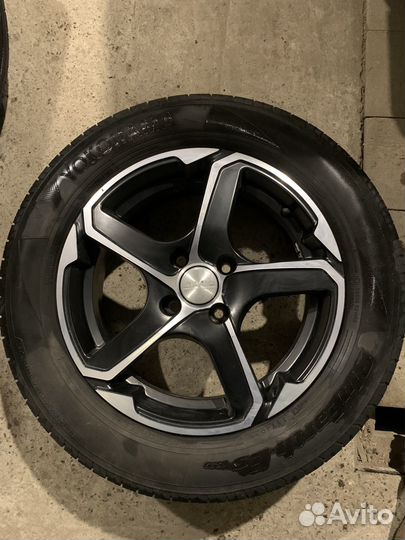 Литые диски 4*100 с летней резиной 195/60r15