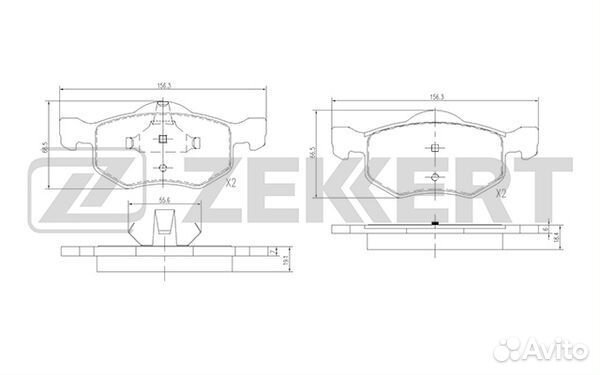 Колодки торм. диск. передн./задн. Ford Maverick II