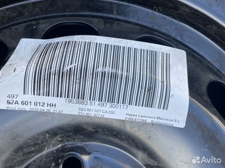 2 диска R16 5x112 5q0601027 Original VAG