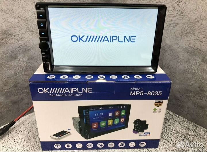 Магнитола 1 дин с большим экраном