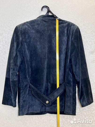 Крутая итальянская замшевая куртка, ог.120,винтаж