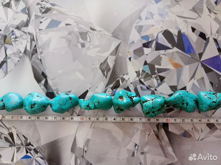 Бирюза бусы колье