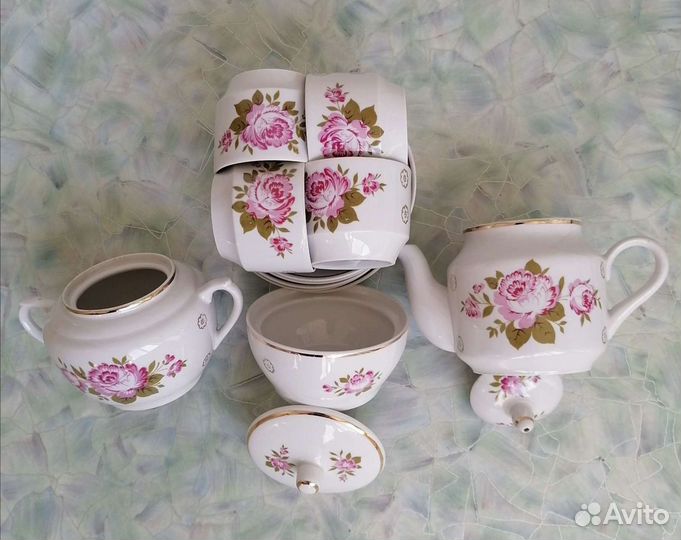 Сервиз чайный Пионы дфз в Вербилках СССР