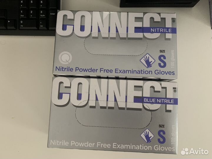 Перчатки нитриловые размер S, M