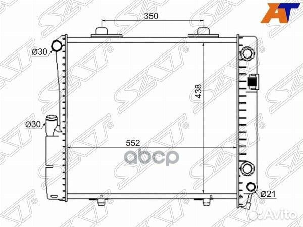 Радиатор Mercedes-Benz 190 82-94 MB0007-2 Sat