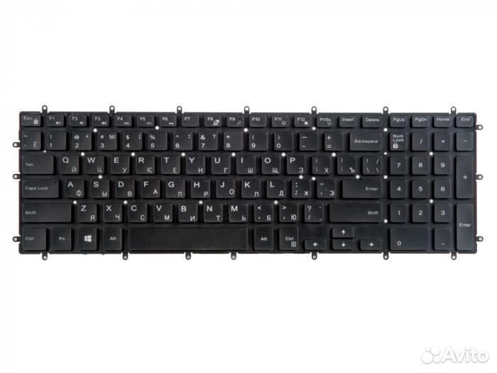 Новая клавиатура Dell 15-5565 черная с подсветкой