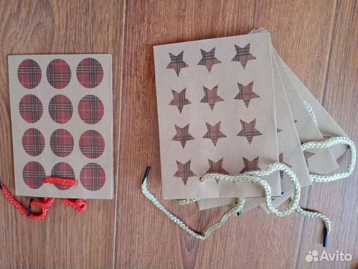 Подарочные пакеты крафт с печатью