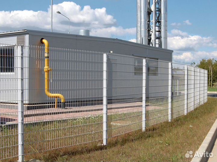 Забор сиз 3Д сетки с установкой промышленная зона