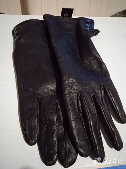 Перчатки женские кожаные новые
