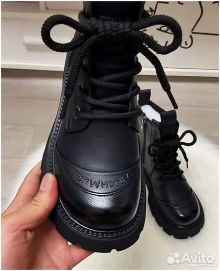Ботинки Miu Miu Type Faur Fux Boots