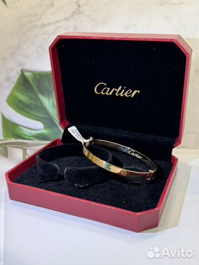 Золотой браслет cartier585 обруч