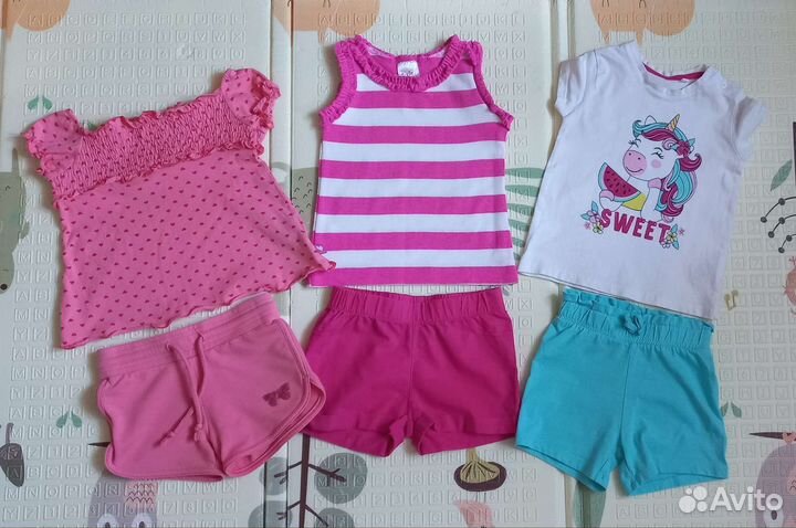 Вещи пакетом на девочку 80 86 92 98 1,5-2 2-3 года