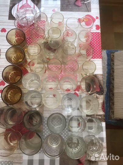 Рюмки, стопки, стаканы граненные и др