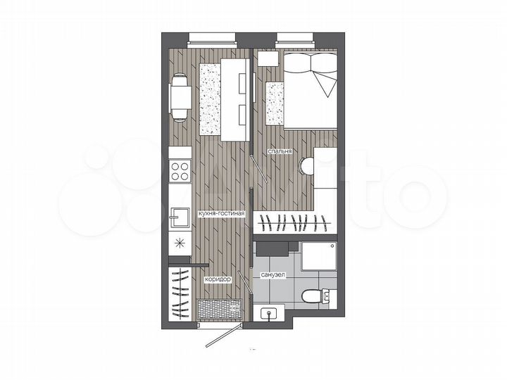 1-к. квартира, 28 м², 13/16 эт.