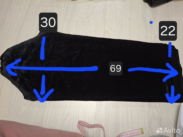 Отрез ткани бархат