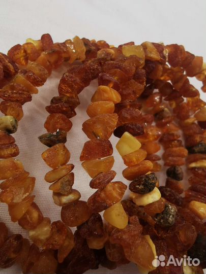 Браслет и бусы из янтаря натурального