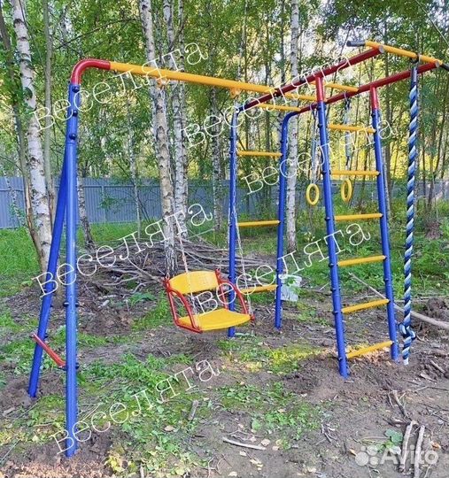 Детский уличный комплекс. Новые качели-гнездо