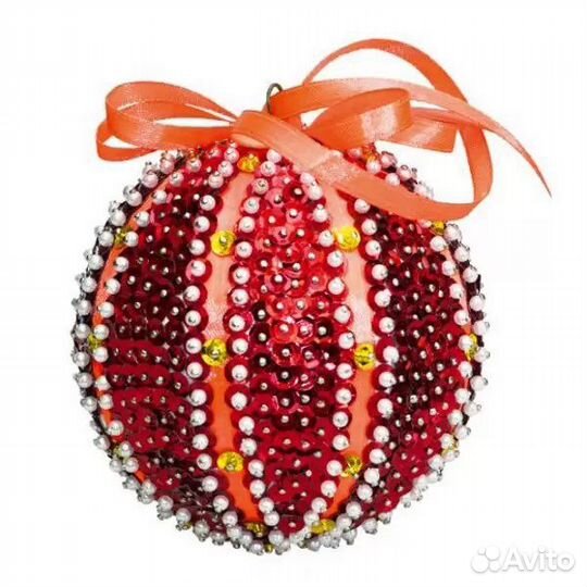 Набор для создания новогоднего шара из пайеток