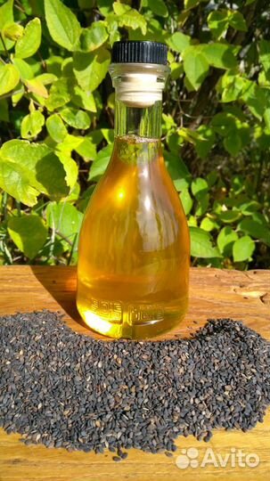 Сыродавленное масло чёрного кунжута 250мл Индия