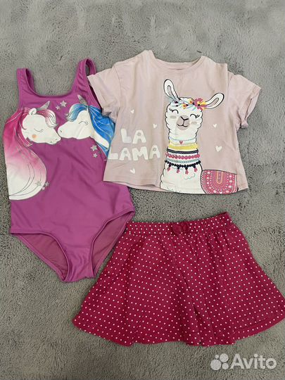 Вещи пакетом на девочку 4-6 лет h&m