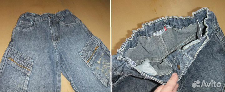 Бриджи джинсовые