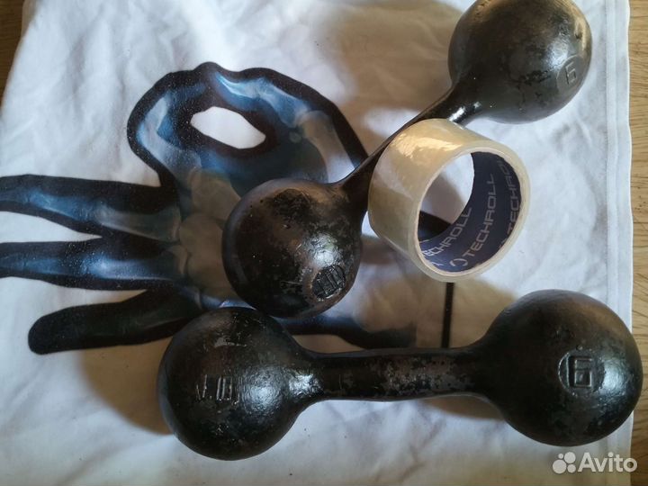 Гантели 6кг, б/у