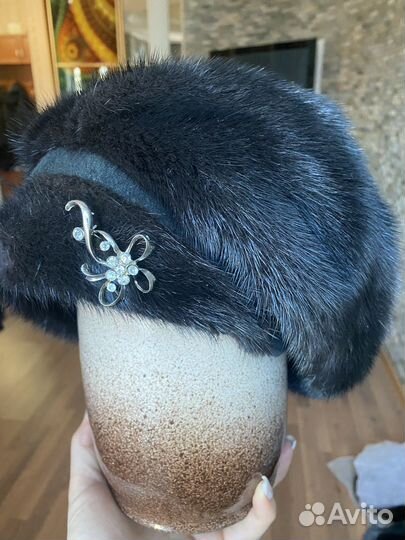 Берет женский норковый (2шт)