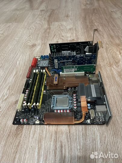 Материнка, проц, память, видеокарта
