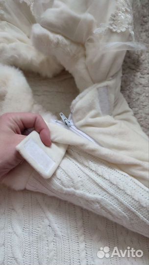 Красивый комплект на выписку, 2шт бежевый и синий