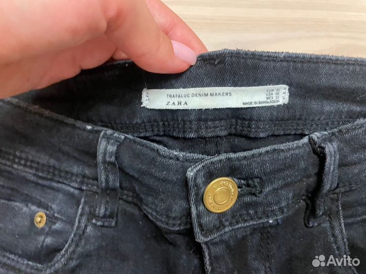 Черные джинсы Zara eu 32, xs