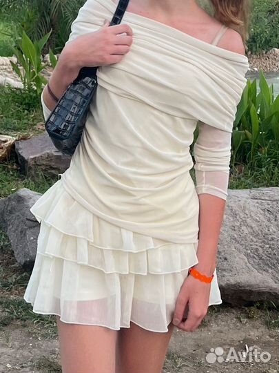 Комплект топ и юбка-шорты