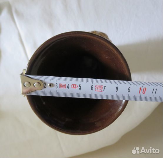 Ваза СССР. Керамика. рельефная роза