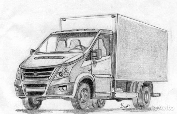 Водитель на своем грузовом авто