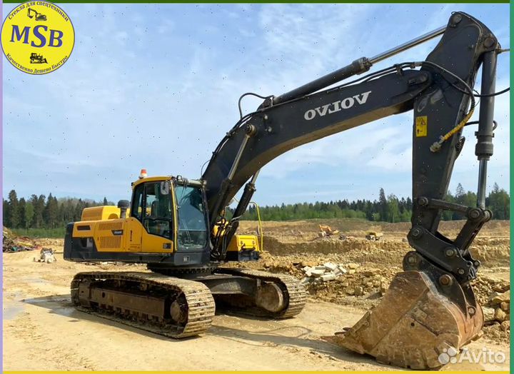 Правое стекло на спецтехнику Volvo EC480