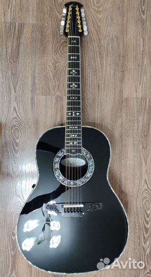 Черная Ovation Custom Legend 1759-5 12 струн, USA